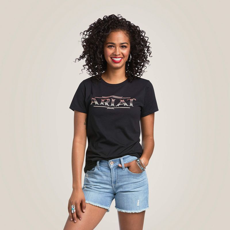 Ariat Serape Style T-Shirt Czarne Polska | XFLGUM-627