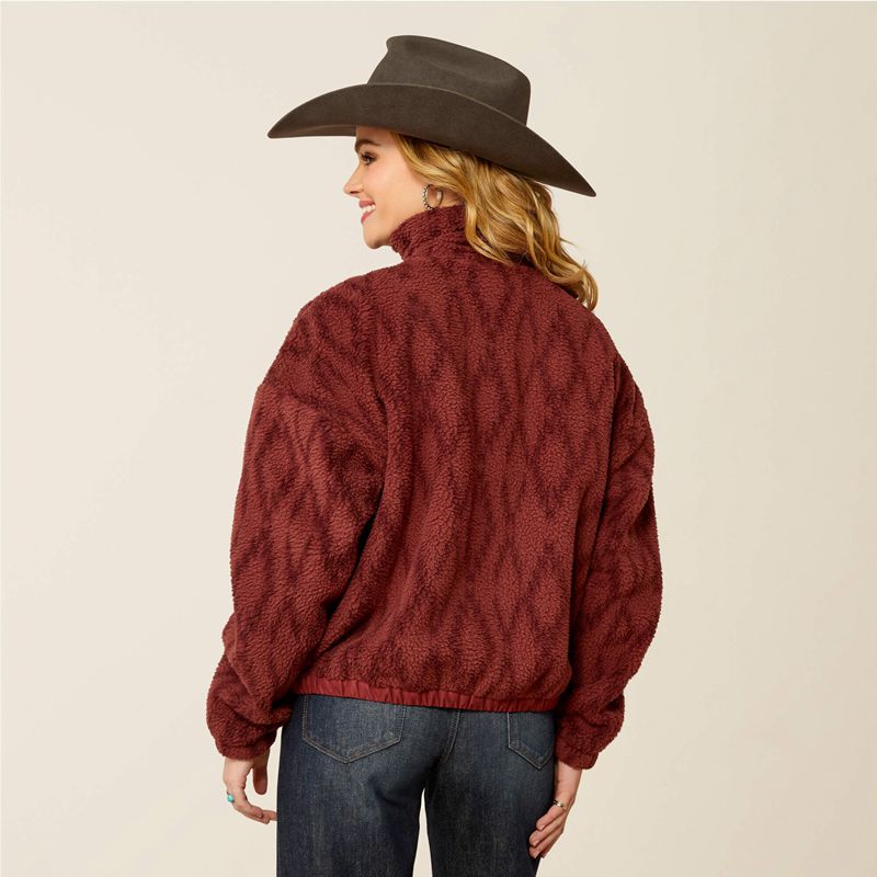 Ariat Sherpa Blocked Jacket Tonal Port Print Polska | YLHUQF-582