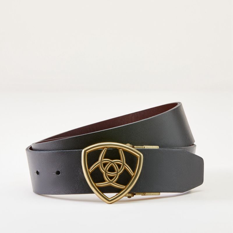 Ariat Shield Ii Reversible Belt Black/Brown Polska | YQEKBS-071