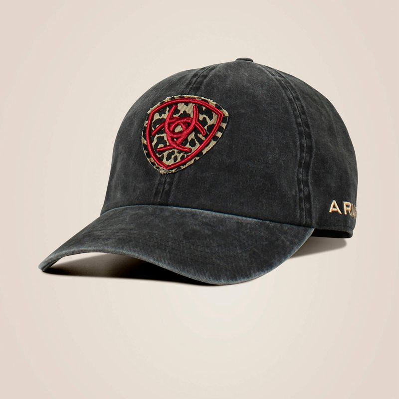 Ariat Shield Logo Cap Czarne Polska | NLERHC-204