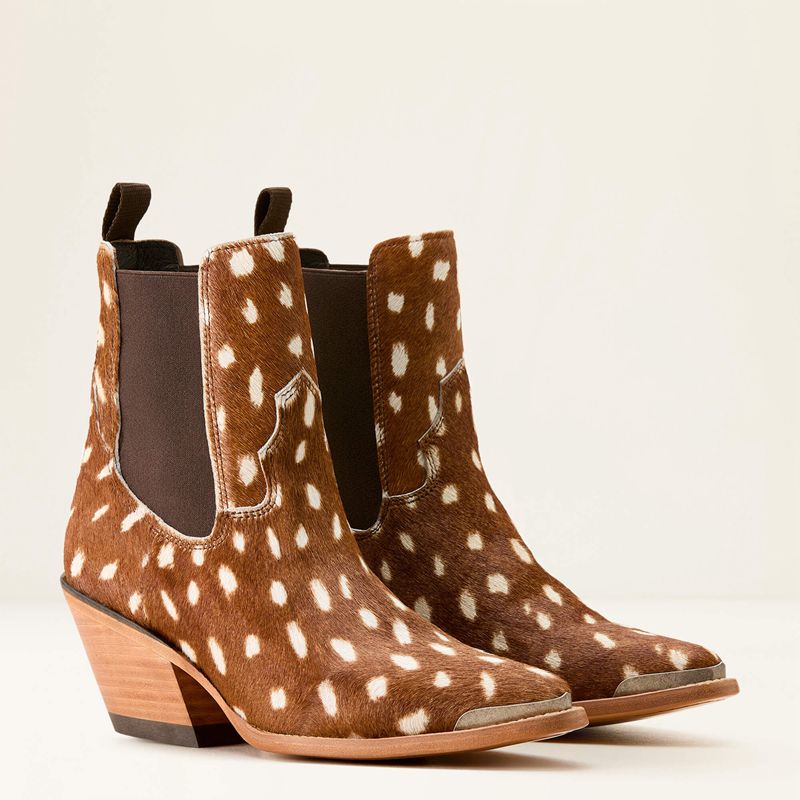 Ariat Shiloh Bootie Hair On Deer Print Polska | IRXJFO-308