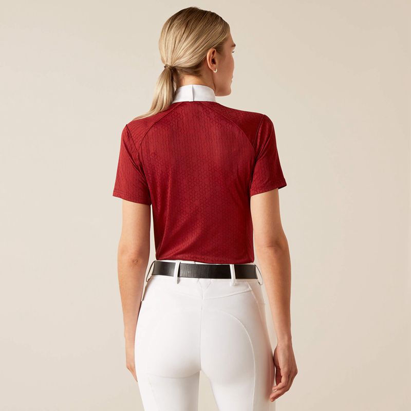 Ariat Showstopper 3.0 Show Shirt Sun-Dried Tomato Polska | ELMJAP-028