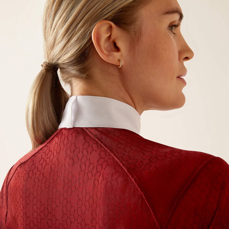 Ariat Showstopper 3.0 Show Shirt Sun-Dried Tomato Polska | ELMJAP-028