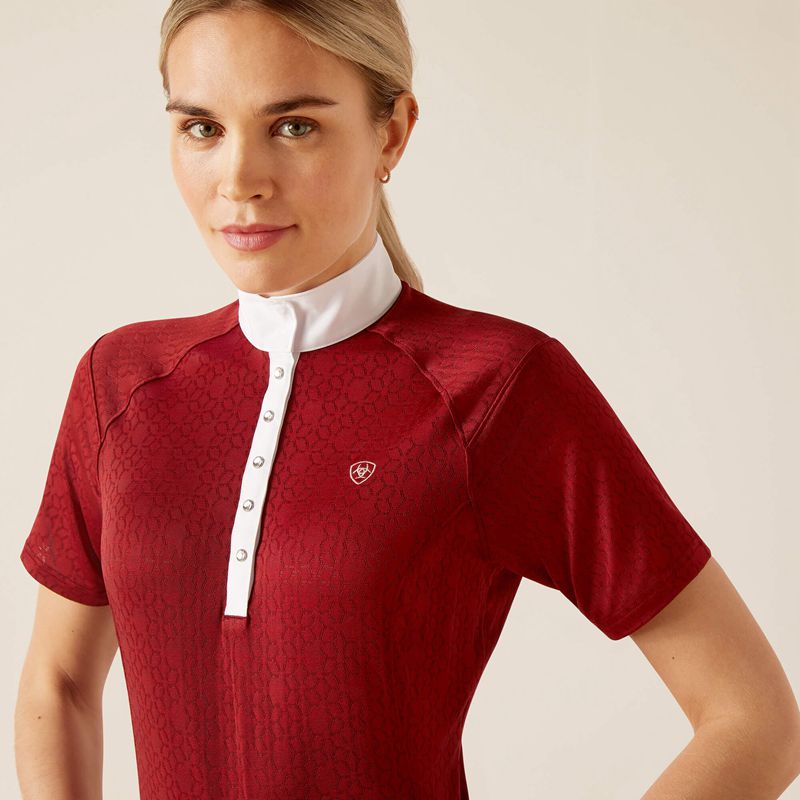 Ariat Showstopper 3.0 Show Shirt Sun-Dried Tomato Polska | ELMJAP-028