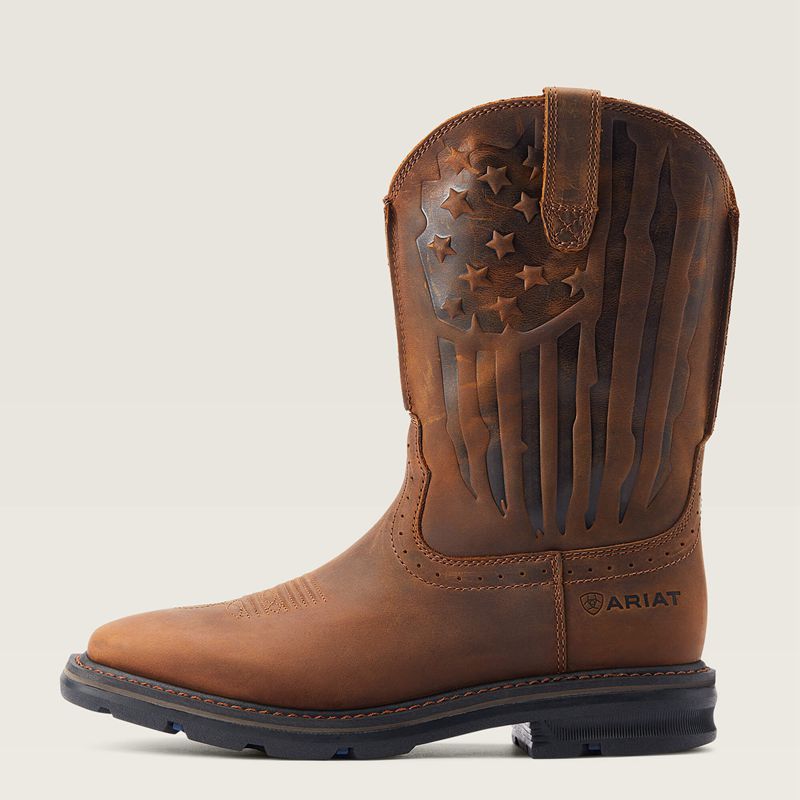 Ariat Sierra Shock Shield Patriot Work Boot Brązowe Polska | ALKOPR-825