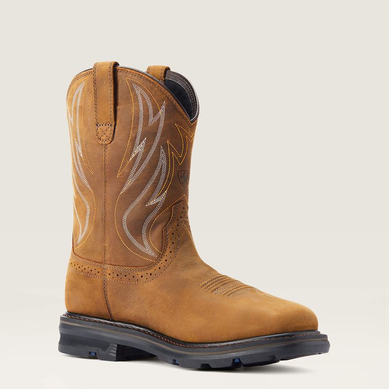 Ariat Sierra Shock Shield Waterproof Steel Toe Work Boot Brązowe Polska | IFPKWN-947