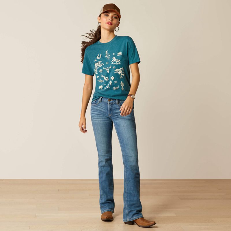 Ariat Sketch Pad T-Shirt Jasny Polska | PNVKXU-508