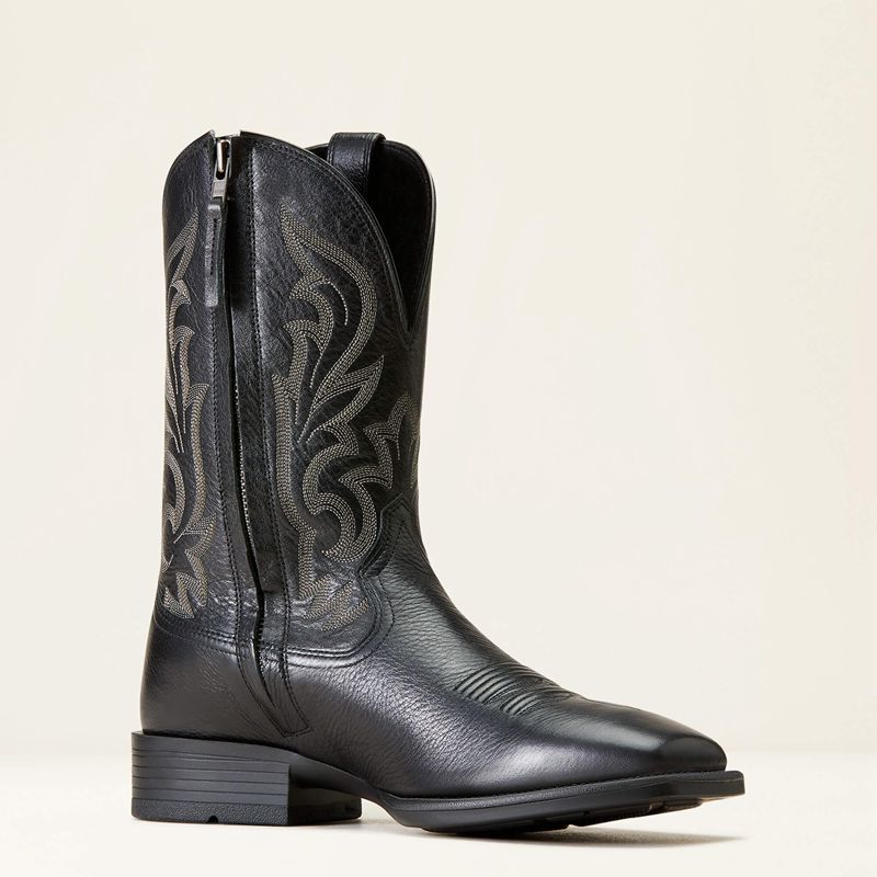 Ariat Slim Zip Ultra Western Boot Czarne Polska | HWIUXN-097