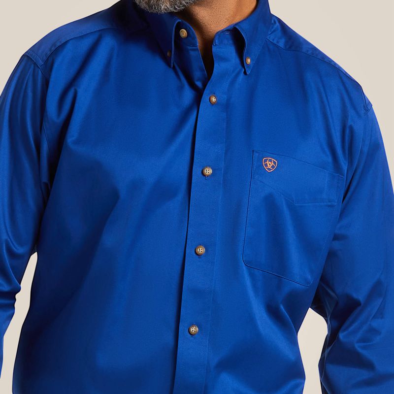 Ariat Solid Twill Classic Fit Shirt Ultramarine Polska | ZLRGCS-279