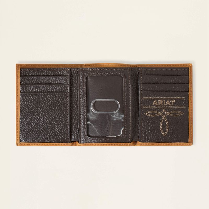 Ariat Southwest Diamond Trifold Wallet Brązowe Polska | LYWEBF-954