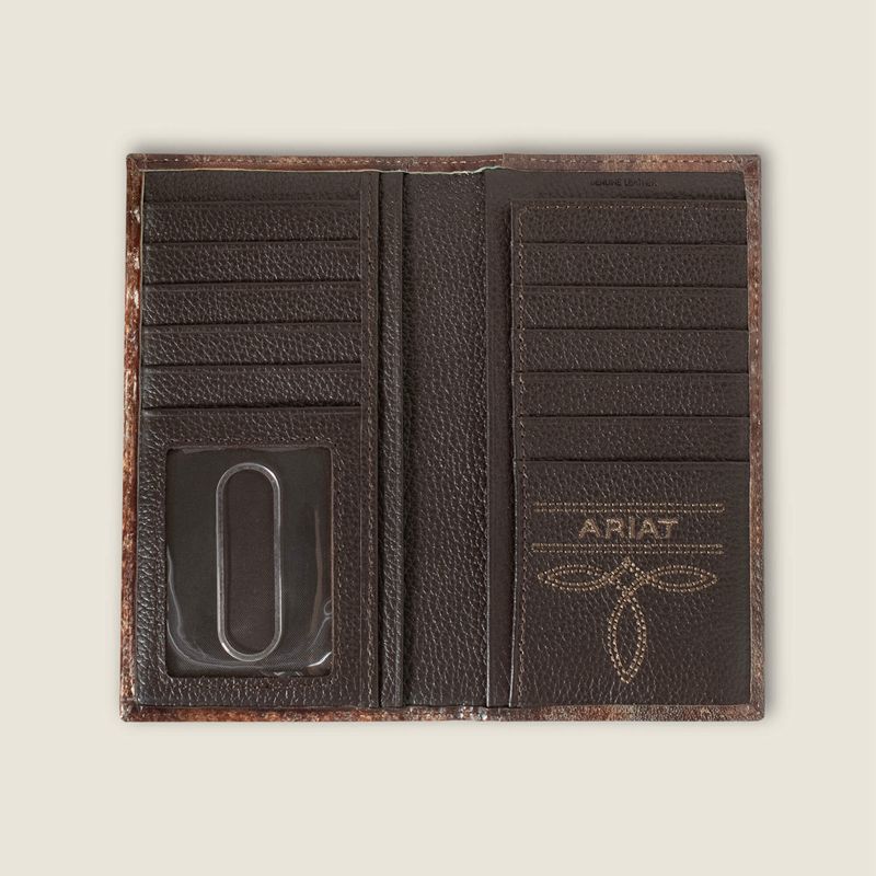 Ariat Southwest Outline Rodeo Wallet Brązowe Polska | GSPJMV-845