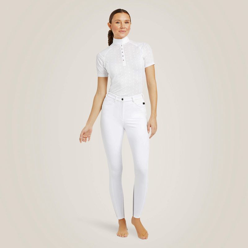 Ariat Speranza Knee Patch Breech Białe Polska | LIZFMG-941