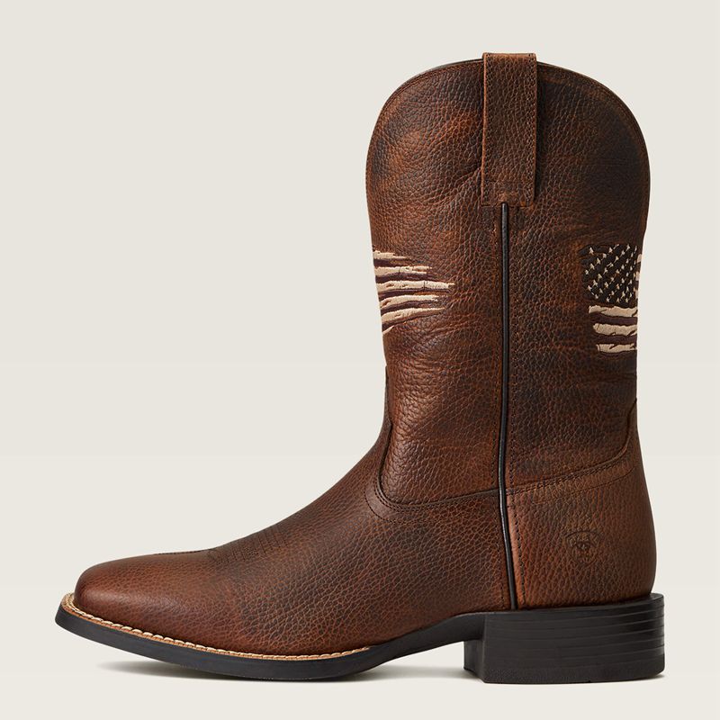 Ariat Sport All Country Western Boot Brązowe Polska | HQPVSZ-481