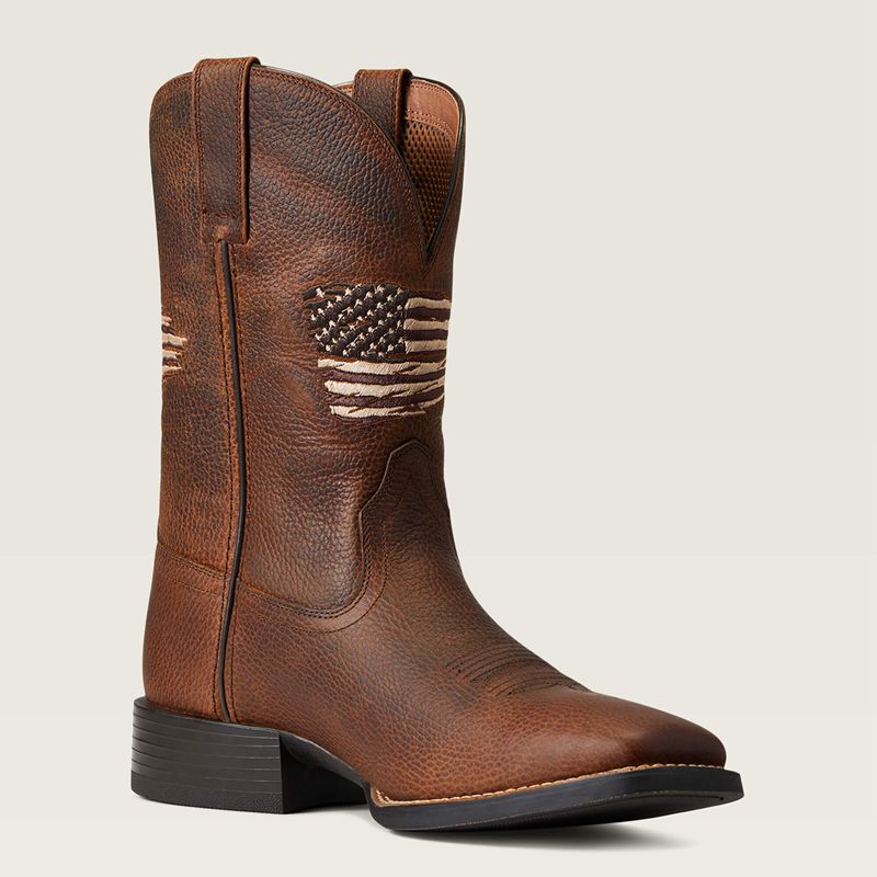 Ariat Sport All Country Western Boot Brązowe Polska | HQPVSZ-481