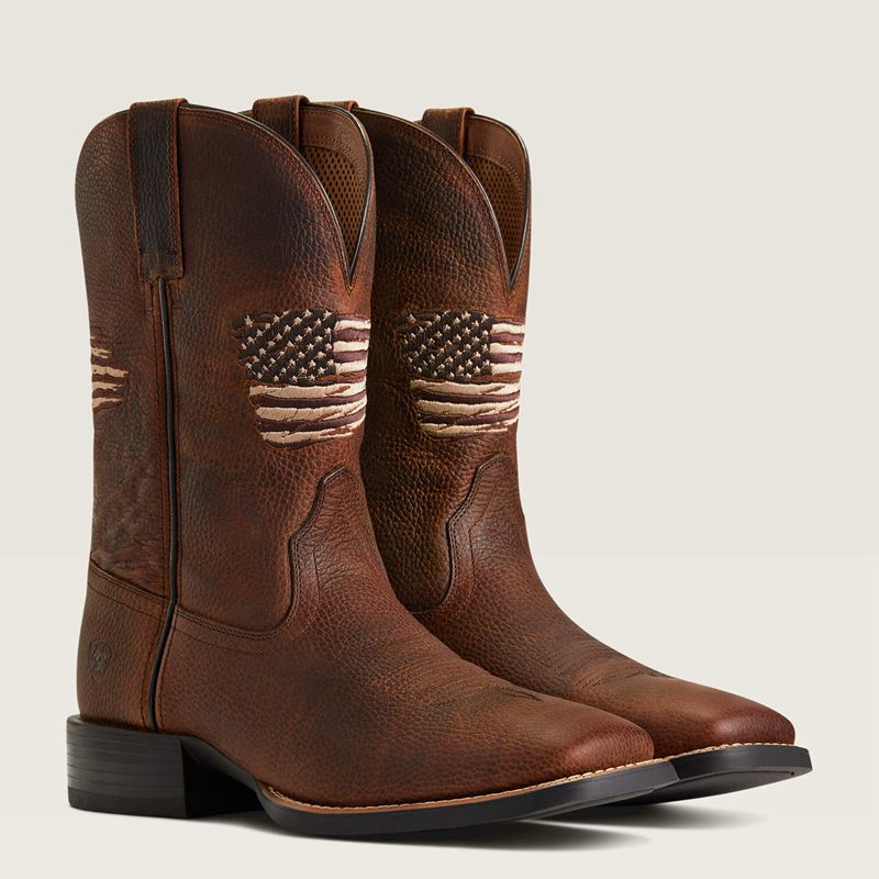 Ariat Sport All Country Western Boot Brązowe Polska | HQPVSZ-481