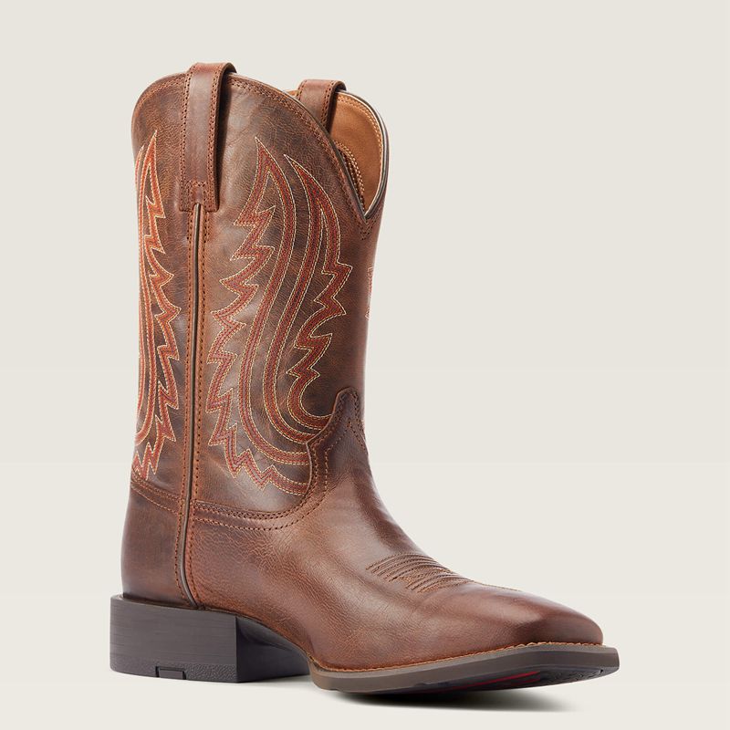 Ariat Sport Big Country Cowboy Boot Almond Buff Polska | ZJEHQW-473