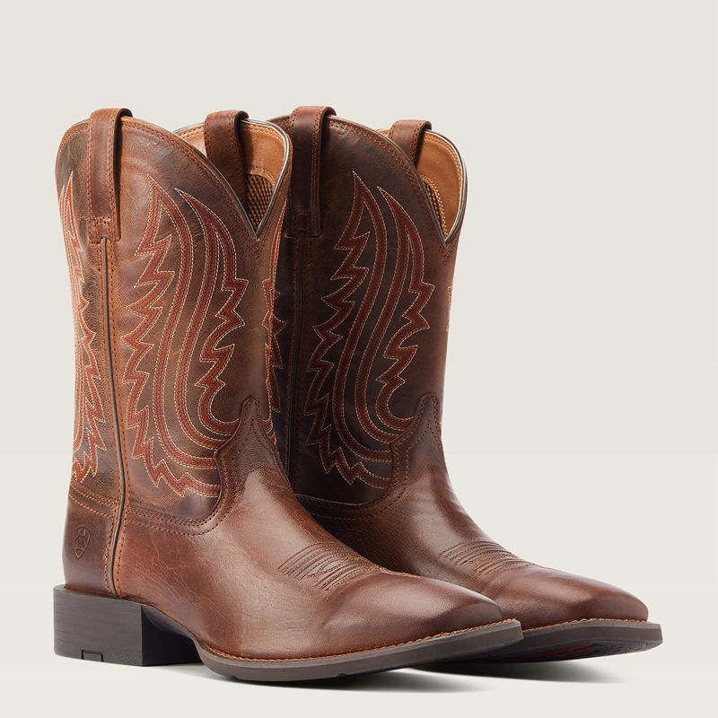 Ariat Sport Big Country Cowboy Boot Almond Buff Polska | ZJEHQW-473