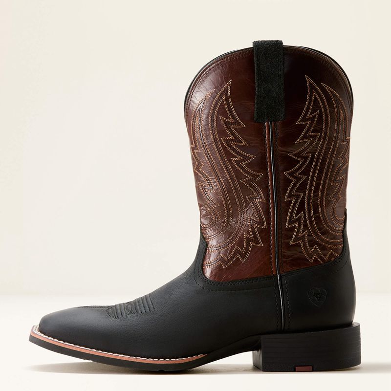 Ariat Sport Big Country Cowboy Boot Basic Black/Mahogany Polska | HTEAOK-843