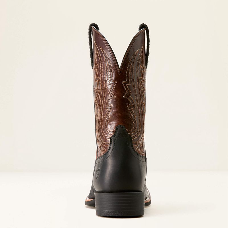 Ariat Sport Big Country Cowboy Boot Basic Black/Mahogany Polska | HTEAOK-843