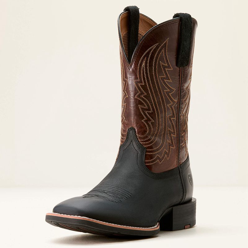 Ariat Sport Big Country Cowboy Boot Basic Black/Mahogany Polska | HTEAOK-843