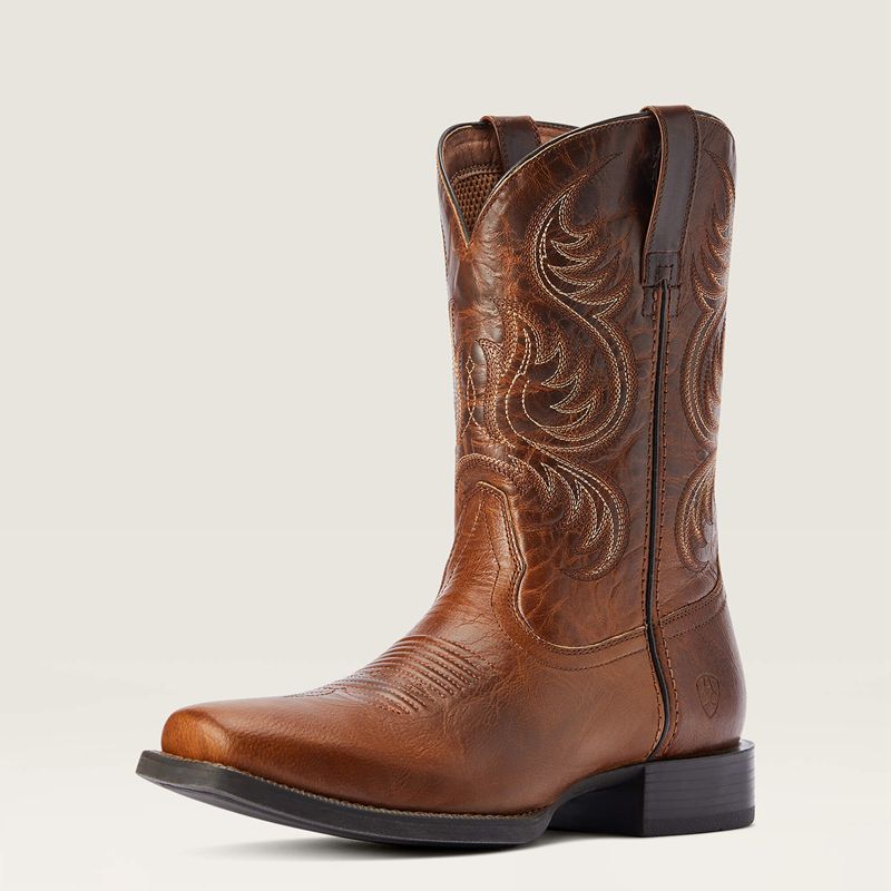 Ariat Sport Boss Man Western Boot Rich Cognac Polska | JGCBRH-459