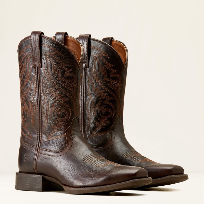 Ariat Sport Herdsman Cowboy Boot Czekolada Polska | YPFQON-893