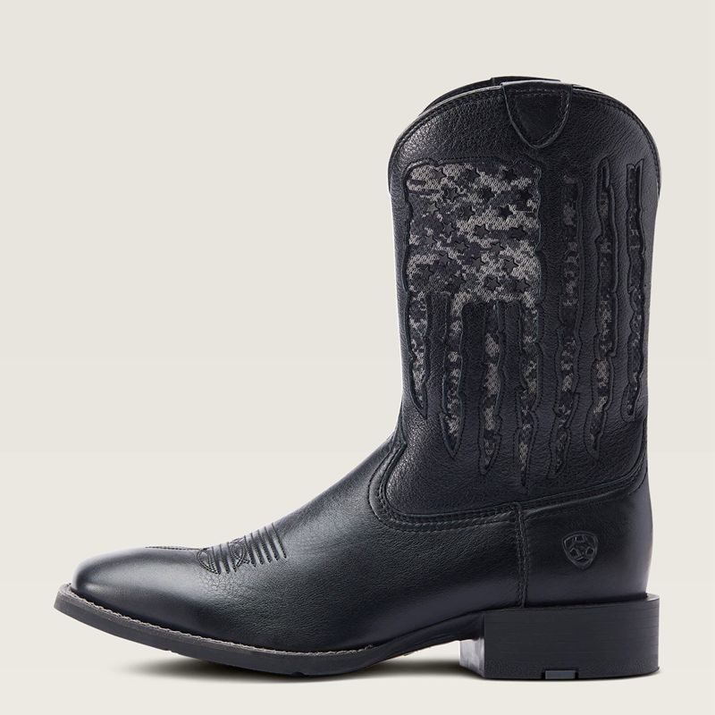 Ariat Sport My Country Venttek Western Boot Czarne Polska | EDCQXA-197