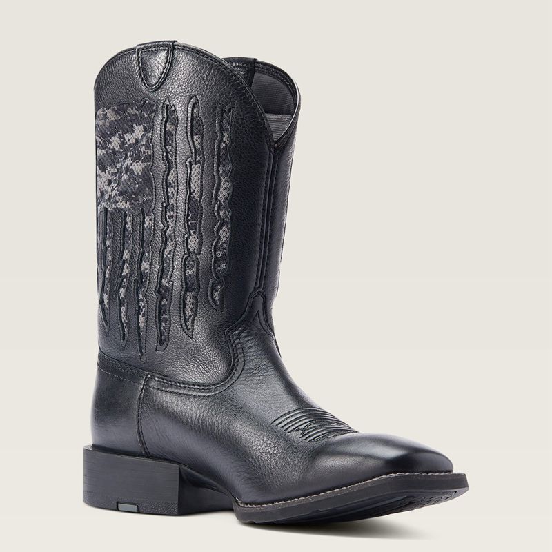 Ariat Sport My Country Venttek Western Boot Czarne Polska | EDCQXA-197