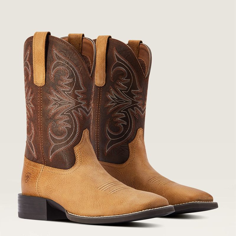 Ariat Sport Pardner Western Boot Matte Tan Buck Polska | HULMEO-560