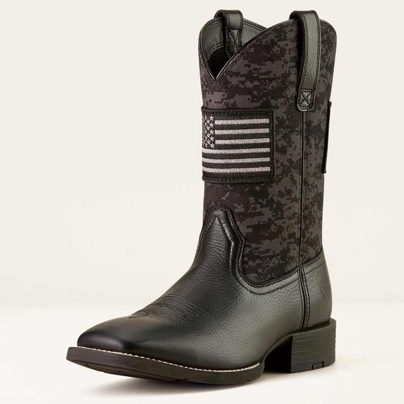 Ariat Sport Patriot Western Boot Czarne Polska | IBLSQU-157