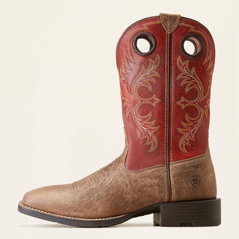 Ariat Sport Rodeo Western Boot Crazy Crunch Tan Polska | VYNTUX-021