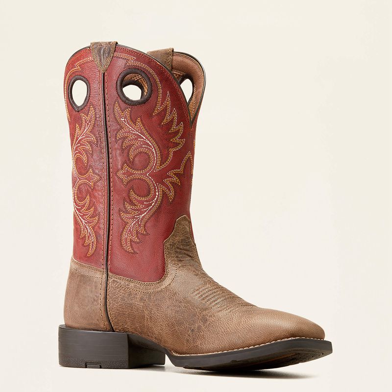 Ariat Sport Rodeo Western Boot Crazy Crunch Tan Polska | VYNTUX-021