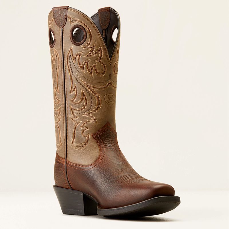 Ariat Sport Square Toe Cowboy Boot Brązowe Polska | GTZPYO-859