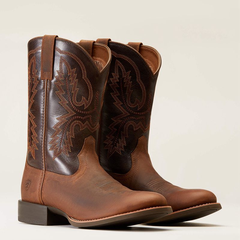 Ariat Sport Stratten Cowboy Boot Sorrel Crunch Polska | PSZEJY-649