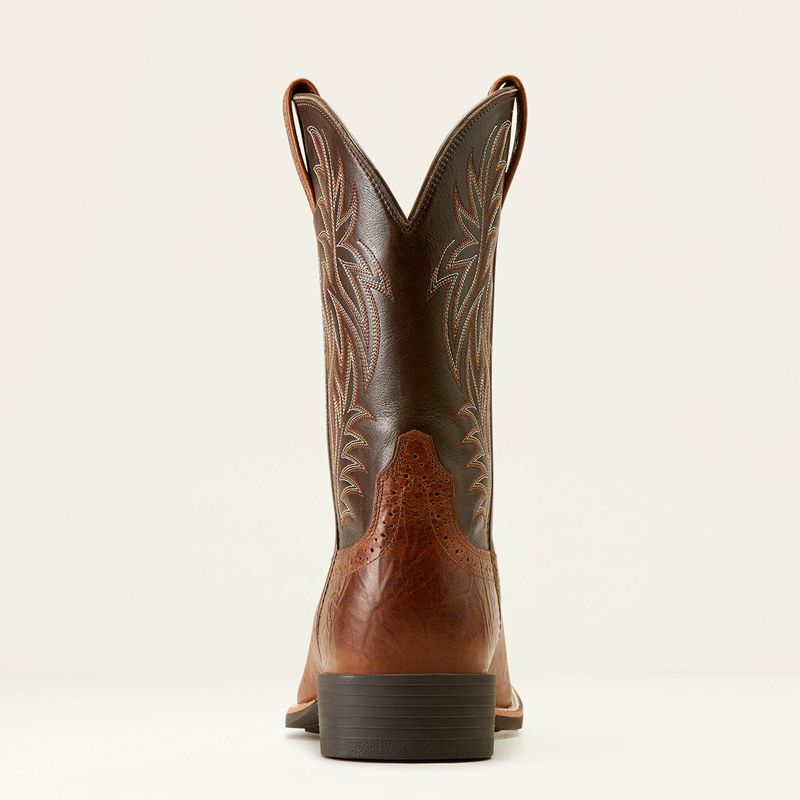 Ariat Sport Wide Square Toe Cowboy Boot Brązowe Polska | HMTUIN-350