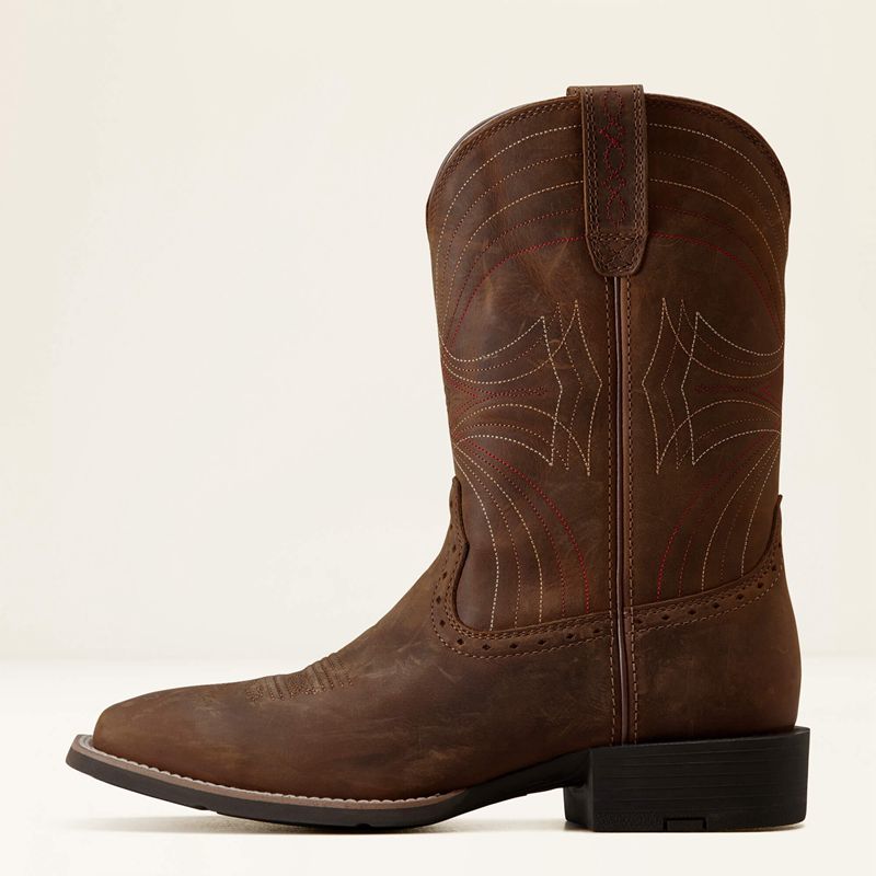 Ariat Sport Wide Square Toe Cowboy Boot Brązowe Polska | NYIBOU-608