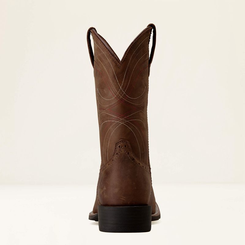 Ariat Sport Wide Square Toe Cowboy Boot Brązowe Polska | NYIBOU-608