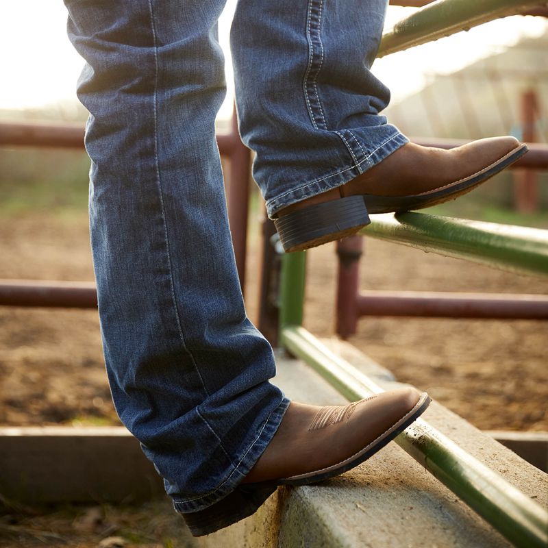 Ariat Sport Wide Square Toe Cowboy Boot Brązowe Polska | NYIBOU-608