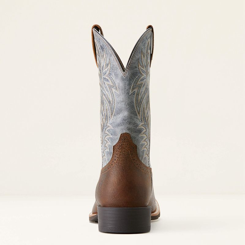 Ariat Sport Wide Square Toe Cowboy Boot Niebieskie Polska | UQHAVD-105