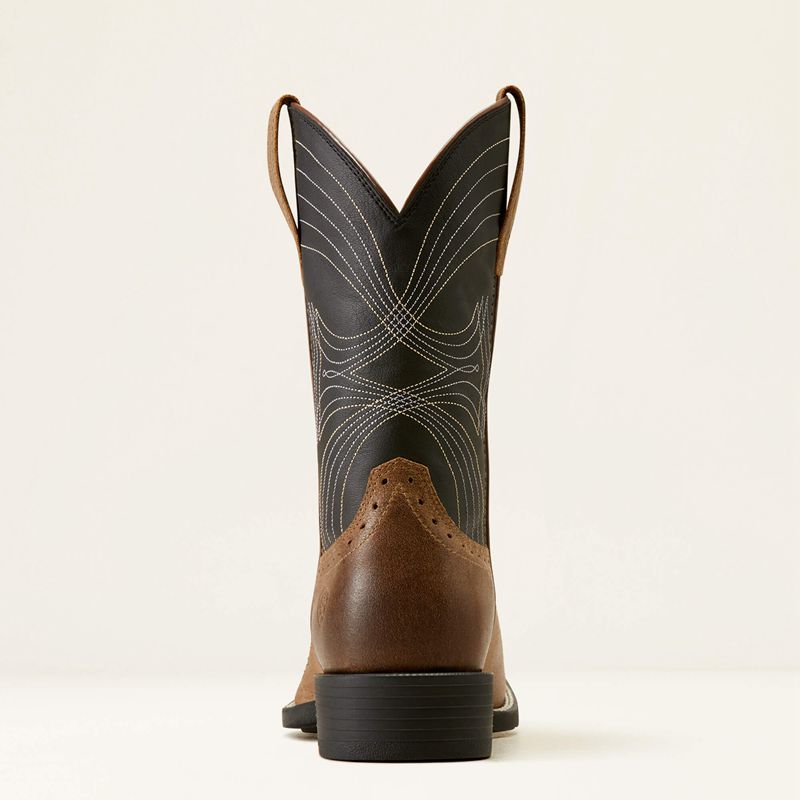 Ariat Sport Wide Square Toe Cowboy Boot Czarne Polska | ZGYJAH-831