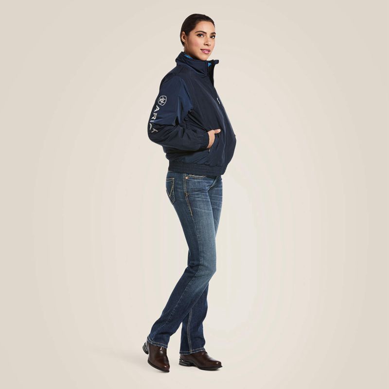 Ariat Stable Jacket Granatowe Polska | FRWBXT-129