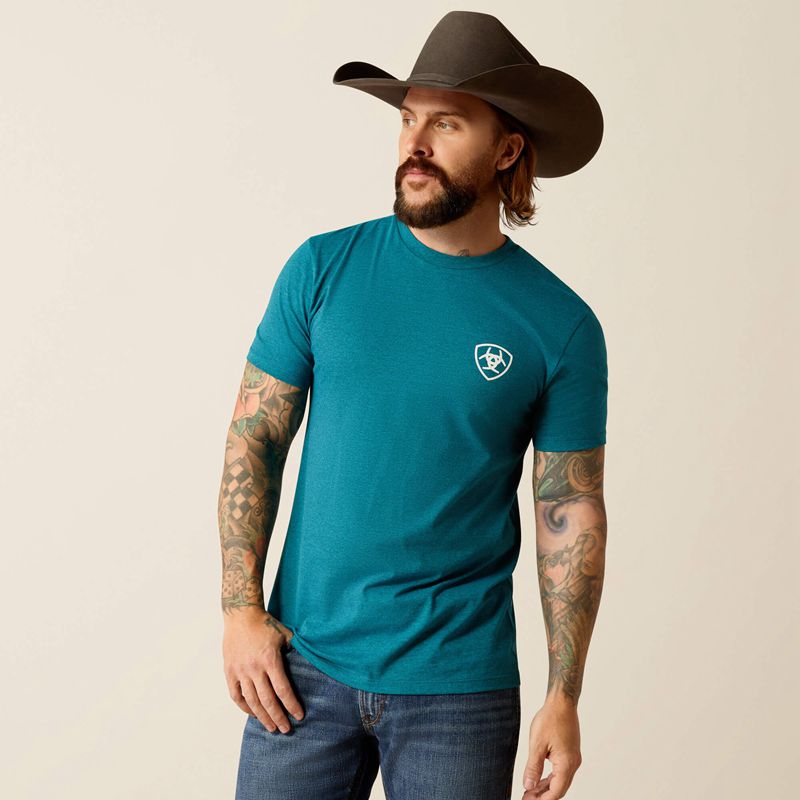 Ariat Stacks T-Shirt Czarne Polska | HZNMKT-547