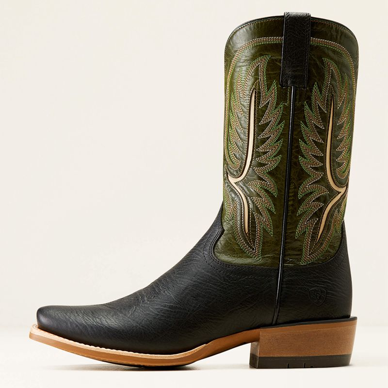 Ariat Stadtler Cowboy Boot Best In Black/Neon Lime Polska | SPMOIZ-517