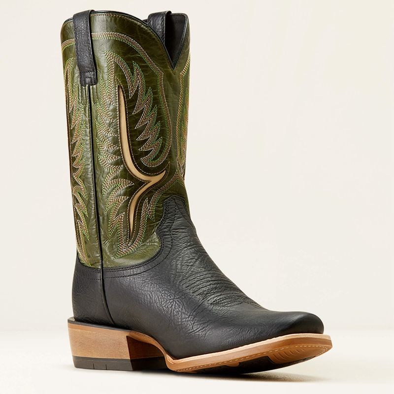 Ariat Stadtler Cowboy Boot Best In Black/Neon Lime Polska | SPMOIZ-517