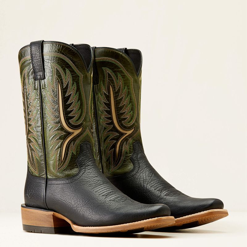 Ariat Stadtler Cowboy Boot Best In Black/Neon Lime Polska | SPMOIZ-517