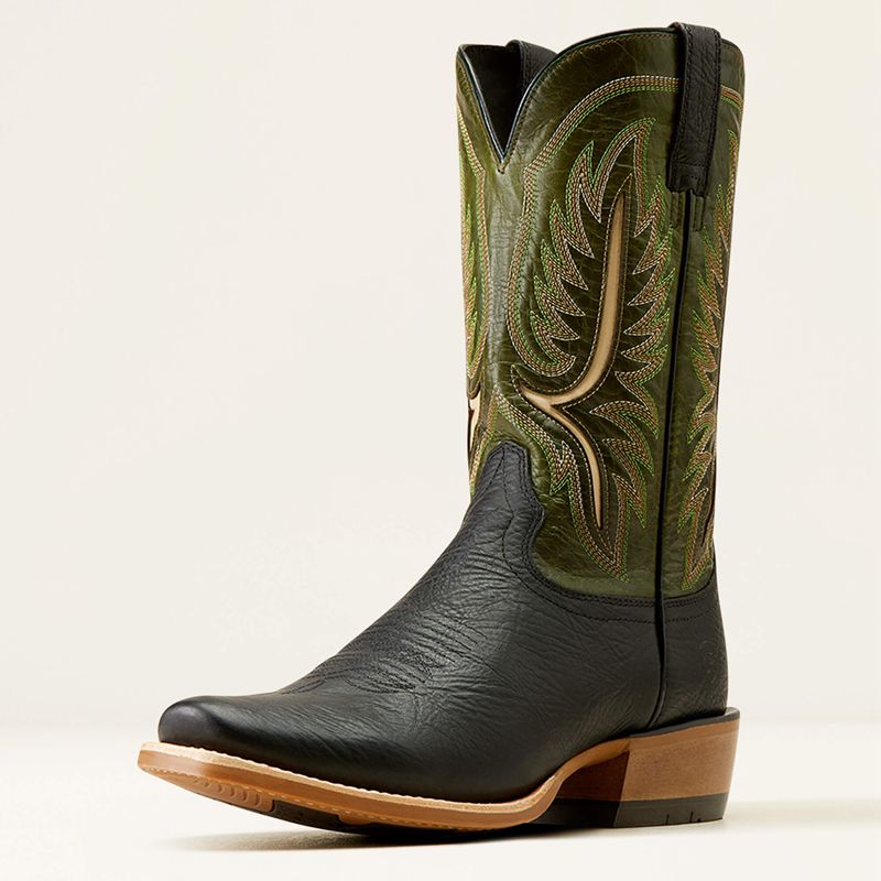 Ariat Stadtler Cowboy Boot Best In Black/Neon Lime Polska | SPMOIZ-517