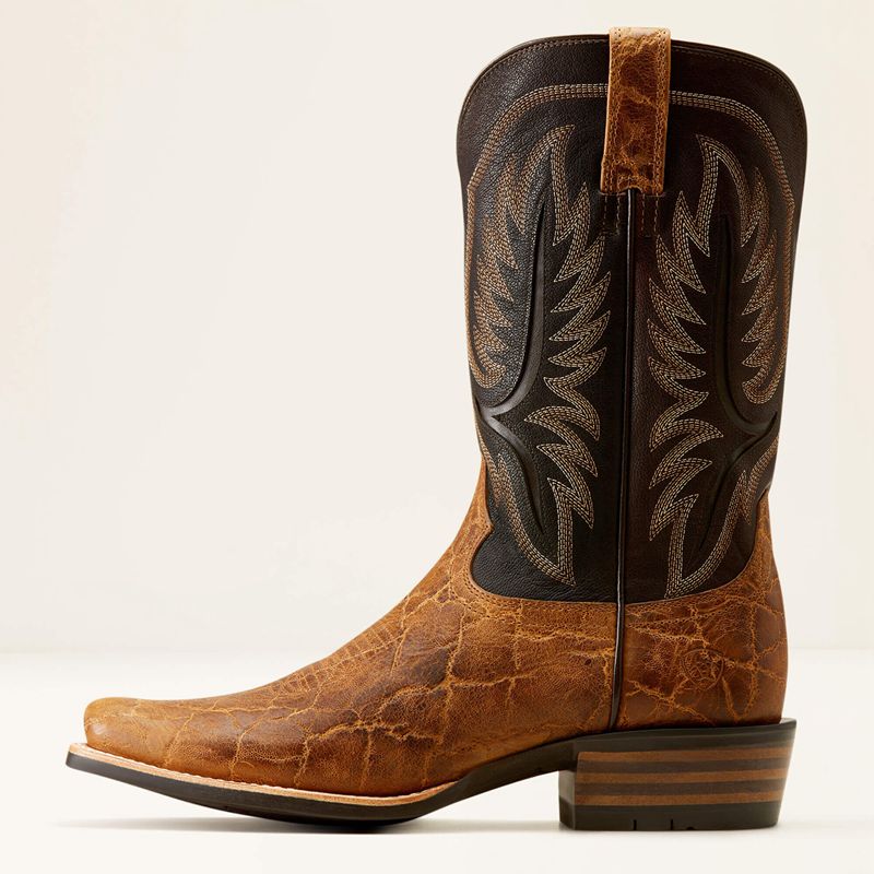 Ariat Stadtler Cowboy Boot Smoked Tan/Aging Barrel Polska | IOHYTS-219