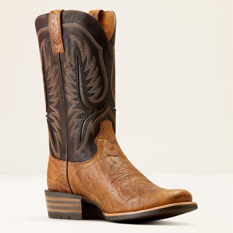 Ariat Stadtler Cowboy Boot Smoked Tan/Aging Barrel Polska | IOHYTS-219