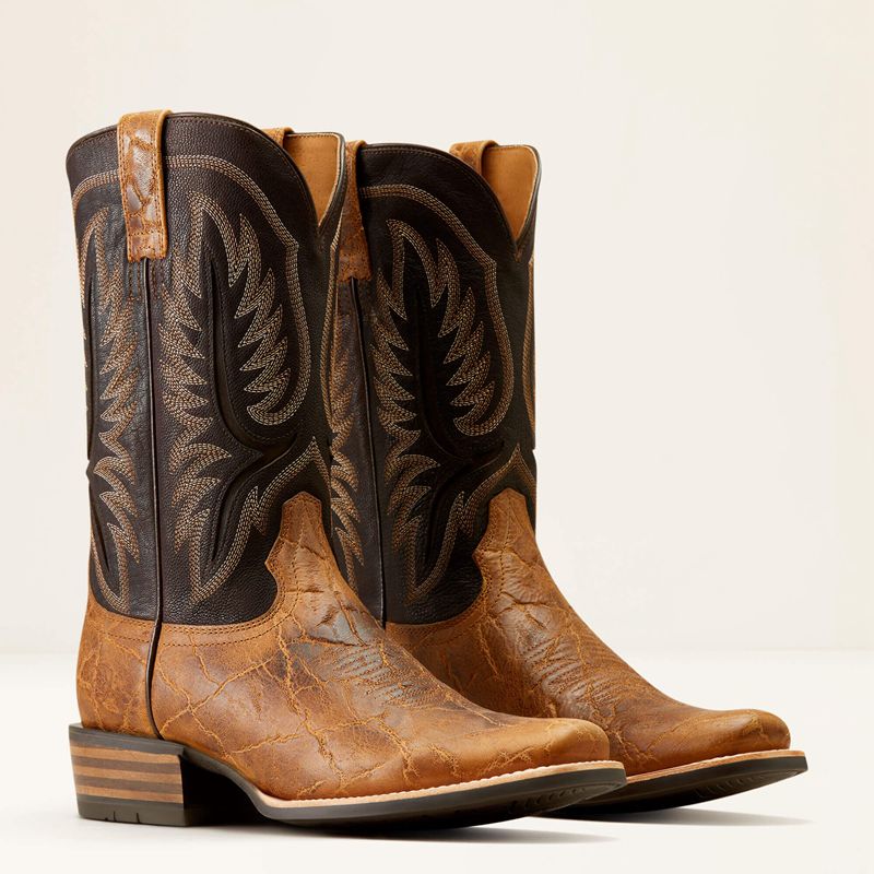 Ariat Stadtler Cowboy Boot Smoked Tan/Aging Barrel Polska | IOHYTS-219