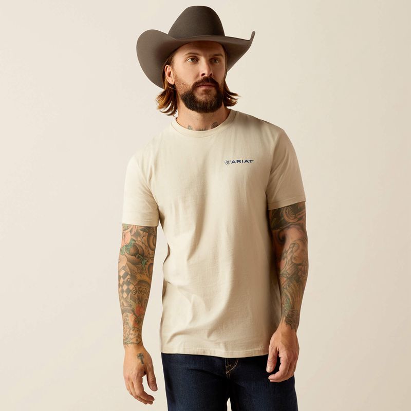 Ariat Stamped Seal T-Shirt Natural Polska | FGADSY-034